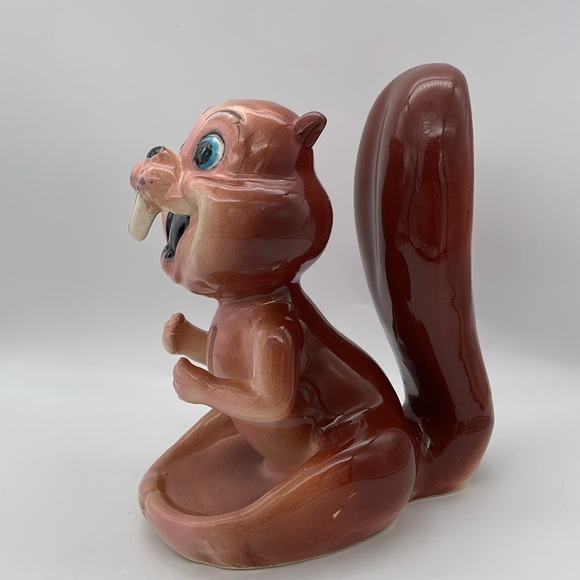 Sold *VINTAGE Kitschy SQUIRREL or Beaver 🐿️ RAZOR BANK / RAZOR HOLDER - Picture 2 of 8